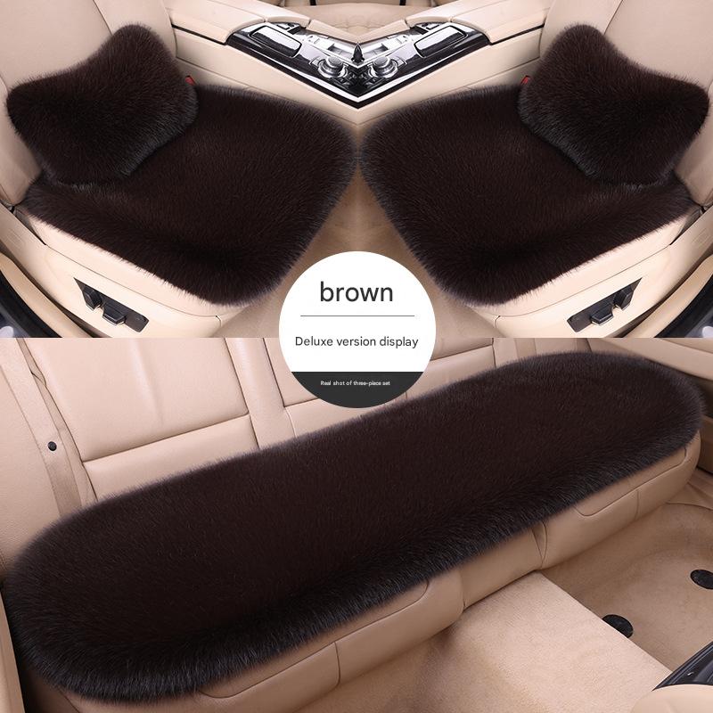 Brown three-piece set   2 waist pillows