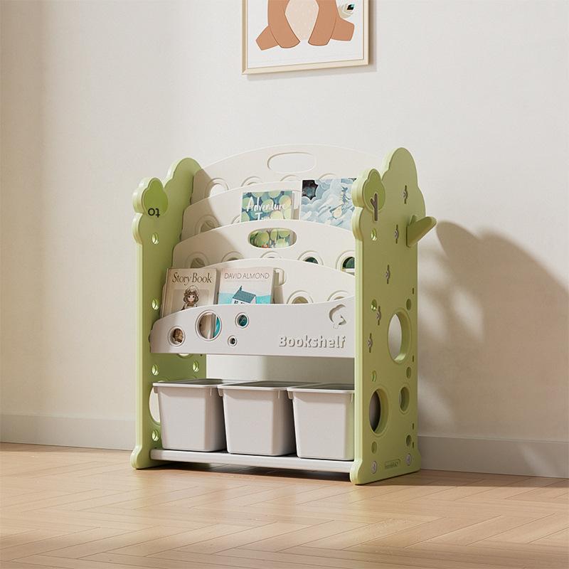 Tree house single bookshelf (3 large frames) Green