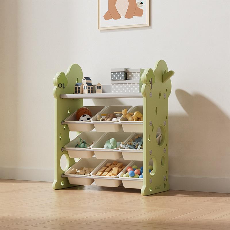 Tree house single storage rack (9 small frames) Green