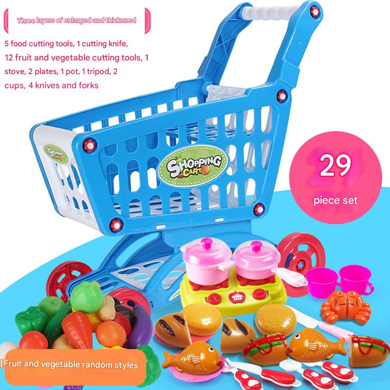 Cart -29-piece set of cooking tools-Blue