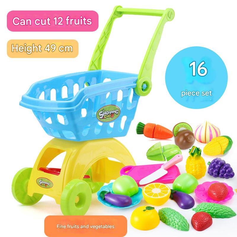 Chinese car 49 with boutique 16-piece set of fruit can be cut-Blue