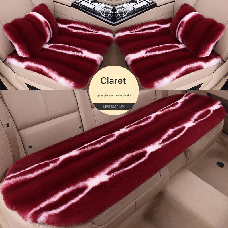 Burgundy three-piece set   2 waist pillows