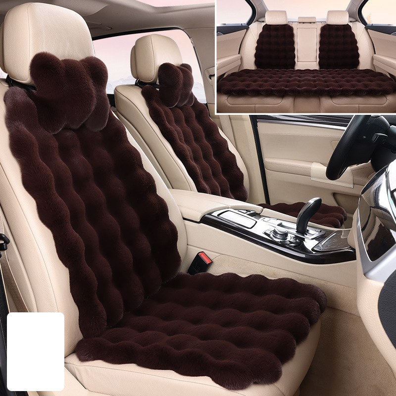 Brown bubble velvet (seven-piece set   2 neck pillows)