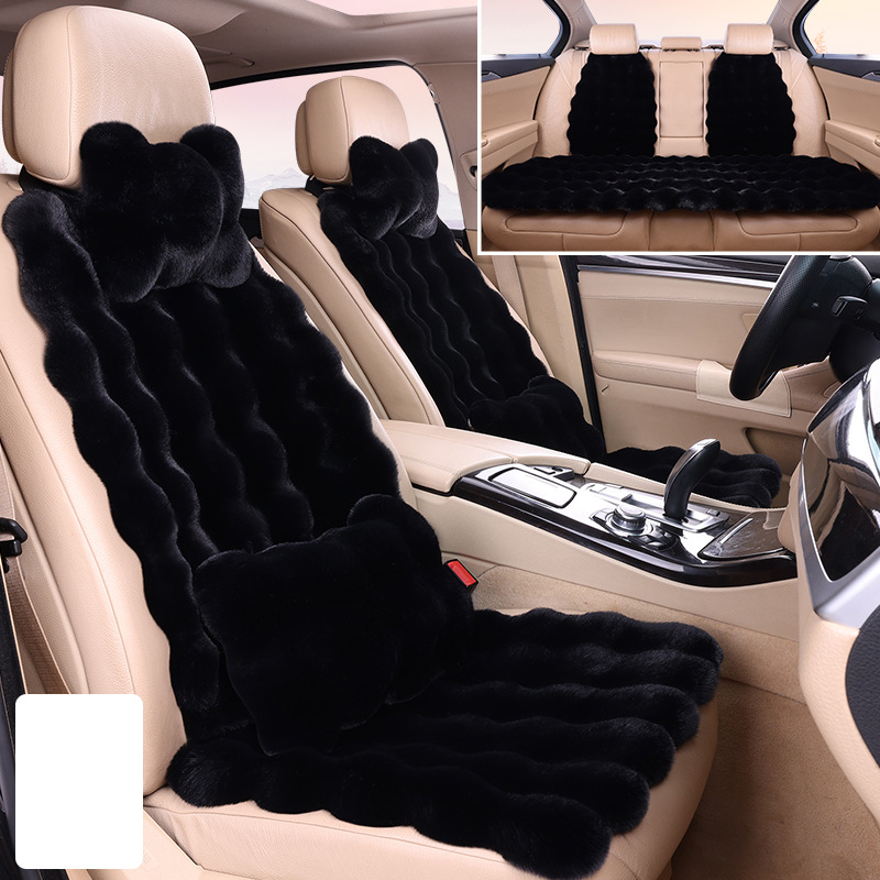 Black bubble velvet (seven-piece set   2 neck pillows   2 waist pillows)