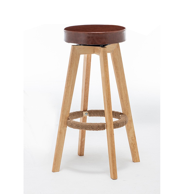caffeine brown Oil wax leather   solid wood legs