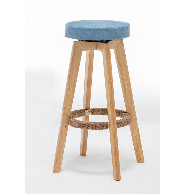 skyblue Linen   solid wood legs