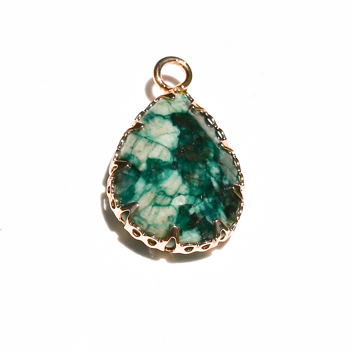 11:Added color green stone (single hanging)