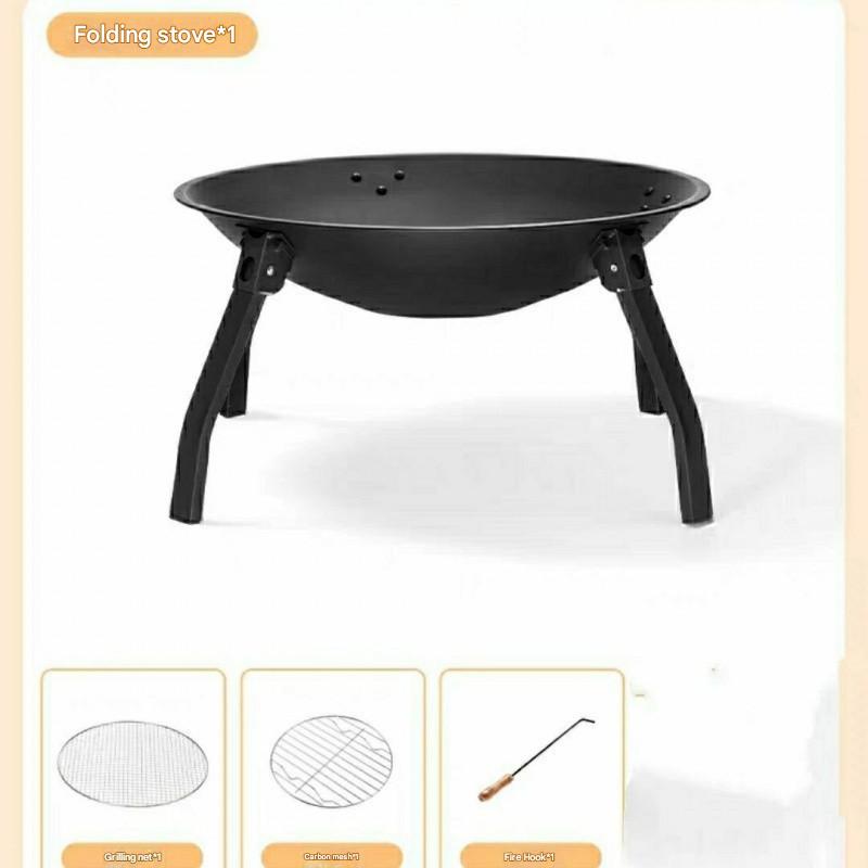 Small cast iron barbecue grill [free 3-piece set]