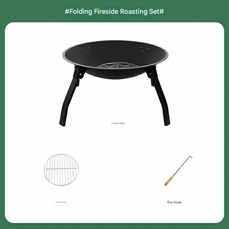 Small cast iron barbecue grill [free 2-piece set]