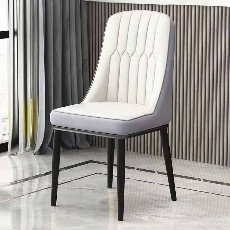 Light Luxury White Grey Thick Black Legs