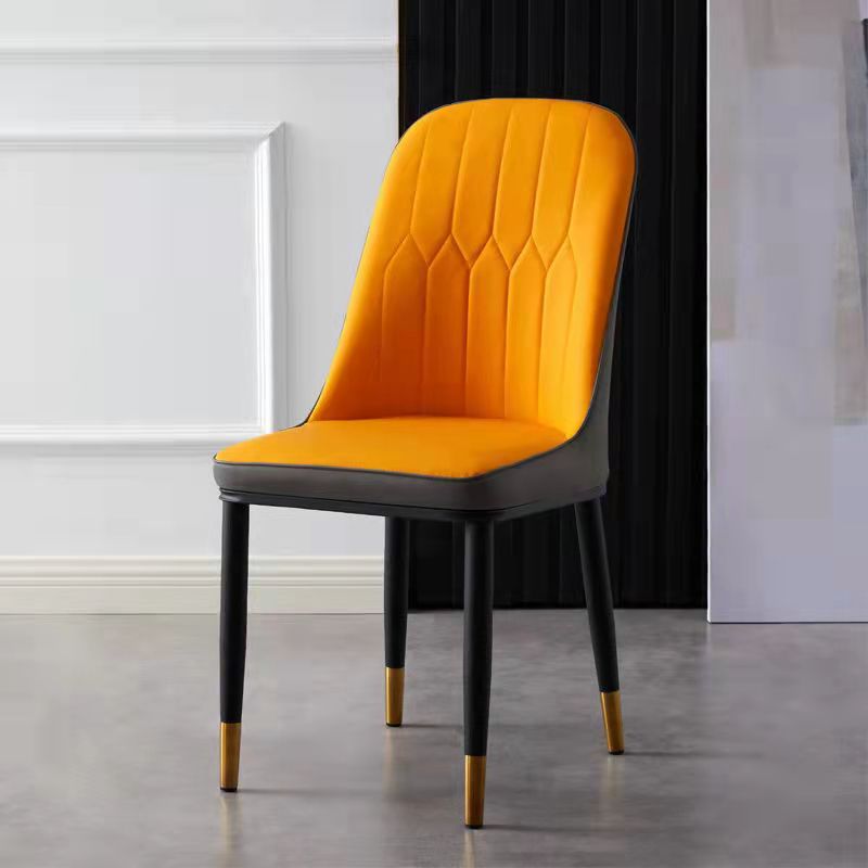 Light Luxury Orange Grey Thickened Gold Legs