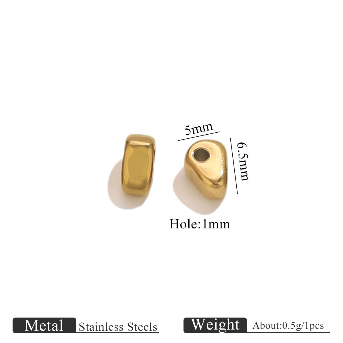 2:Golden special-shaped beads-2