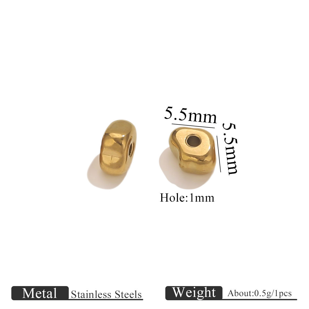 5:Golden special-shaped beads-5