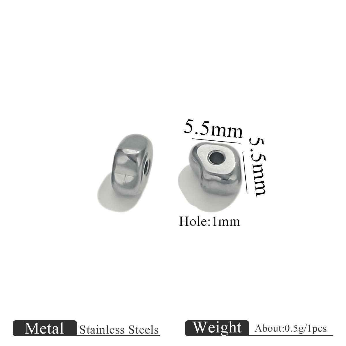 11:Steel color special-shaped beads-5