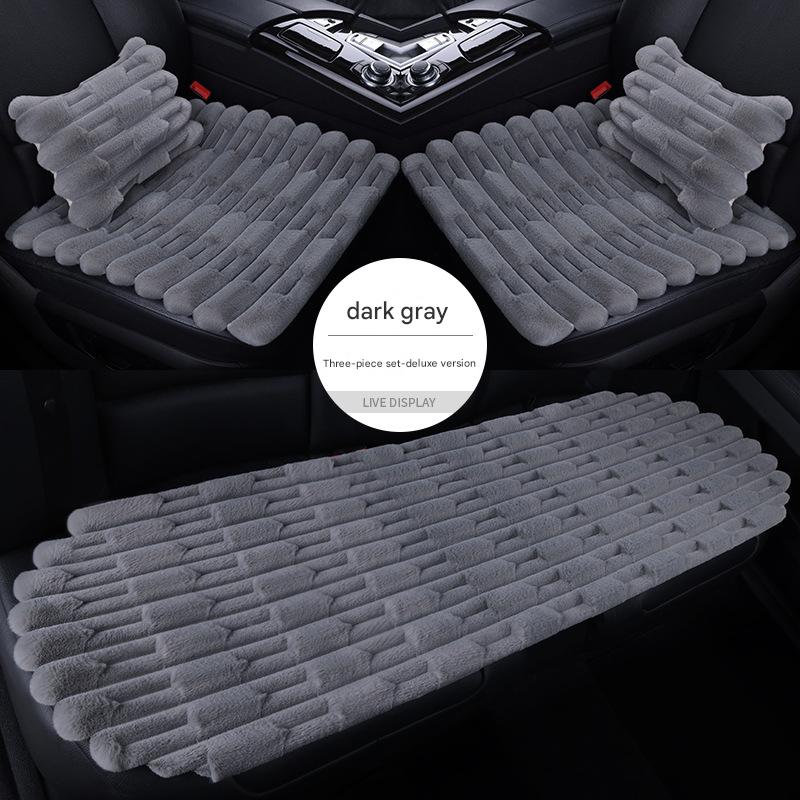 Dark gray full car five-seat three-piece set   2 waist pillows