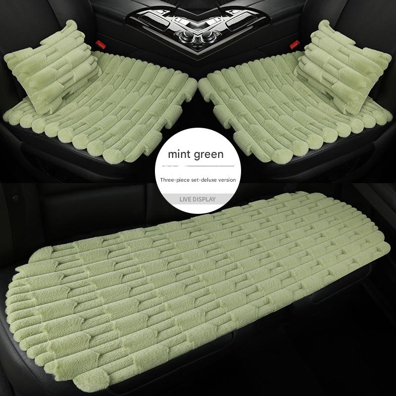 Mint green full car five-seat three-piece set   2 waist pillows
