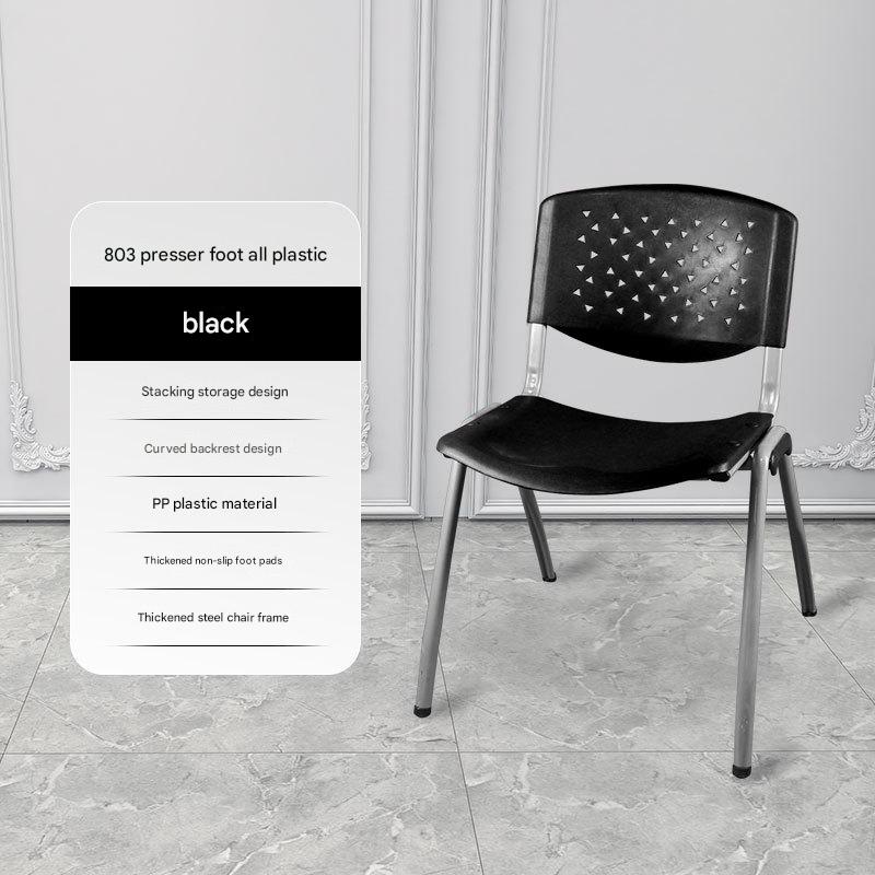 [single chair*grey frame*all plastic] black
