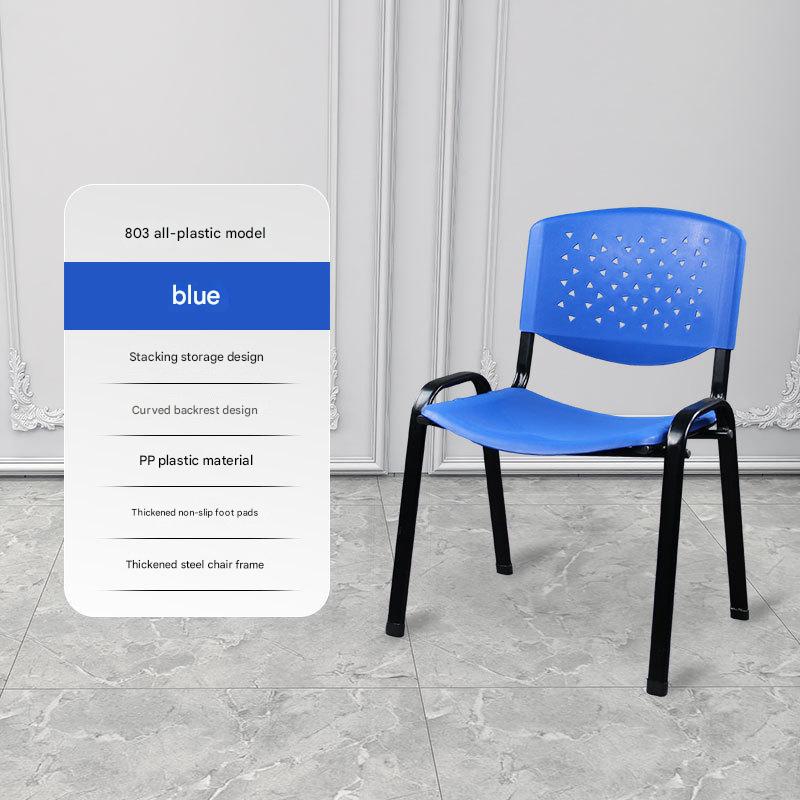 [Single chair * black frame * full plastic] Blue