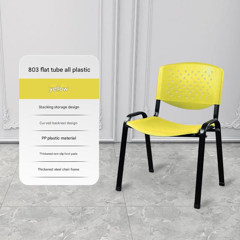 [Single chair * black frame * full plastic] Yellow