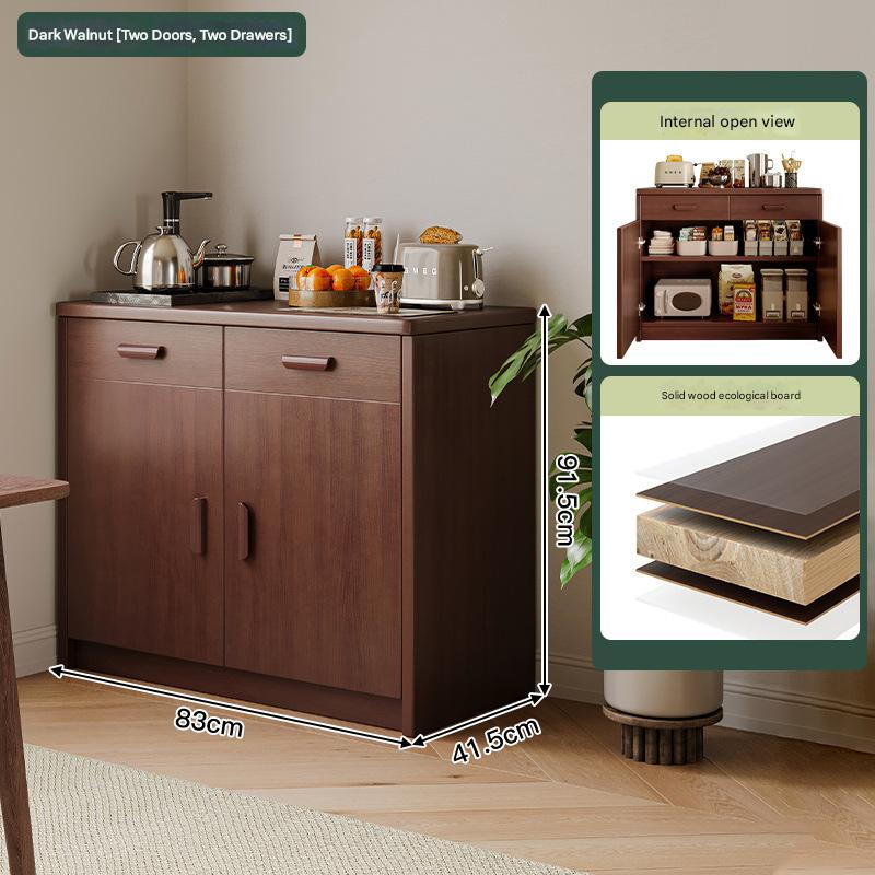 [upgraded solid wood ecological board-short version with height] dark walnut color 83*41.5*91.5cm