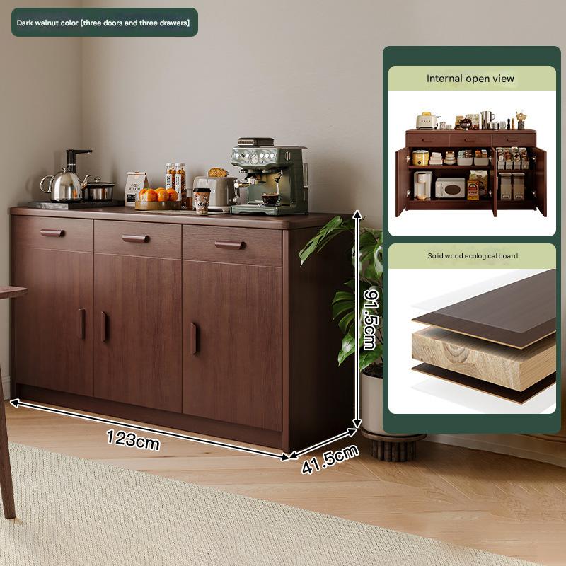 [upgraded solid wood ecological board-short version with height] dark walnut color 123*41.5*91.5cm