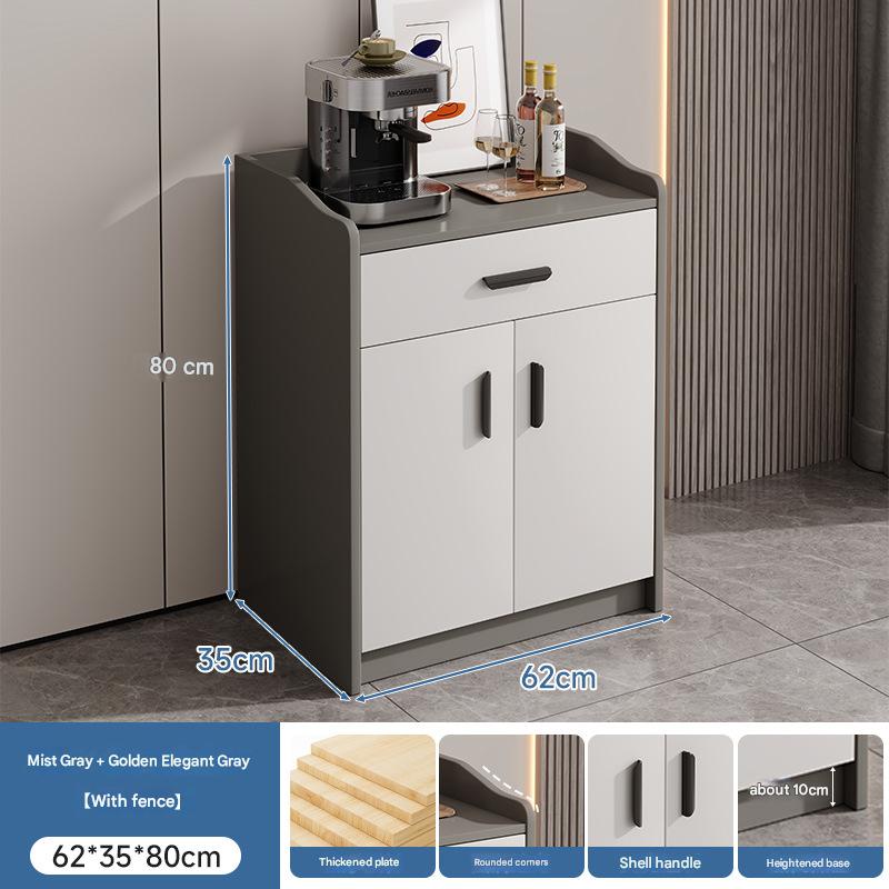 Mist gray   gold elegant gray two doors and one drawer with guardrail 62