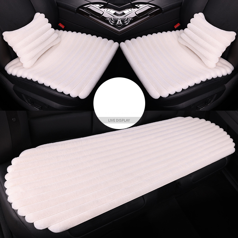 Cream five-seat three-piece set   2 waist pillows