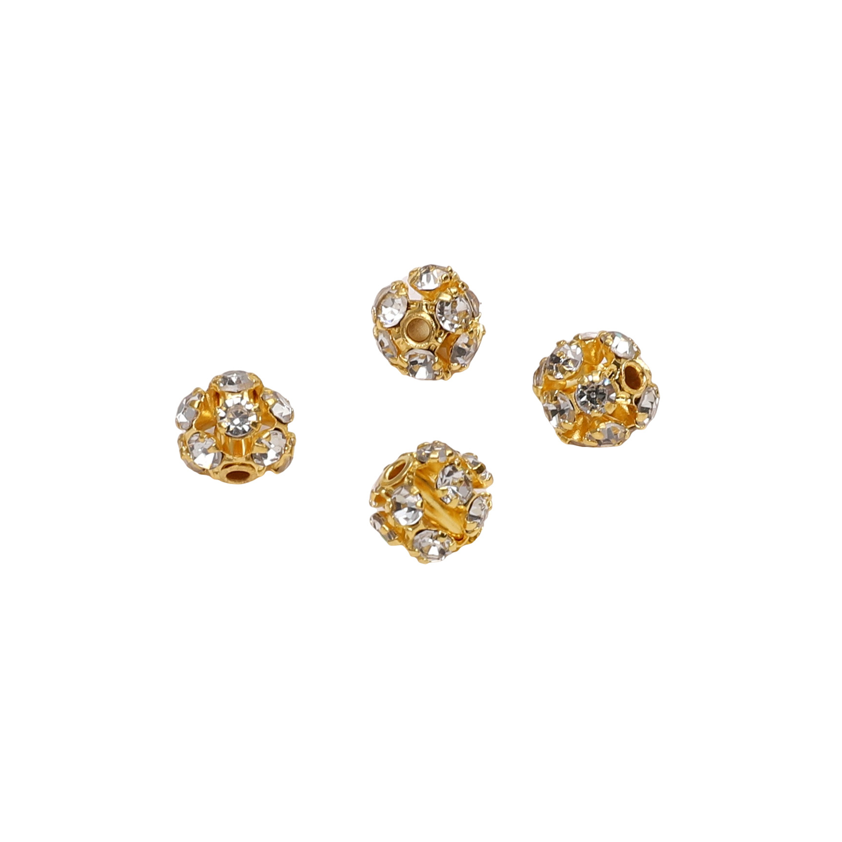 Golden white diamond Diameter is about 6mm, hole d