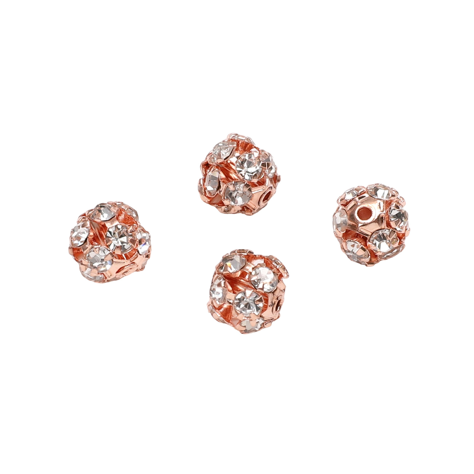 Rose gold white diamond Diameter is about 6mm, hol