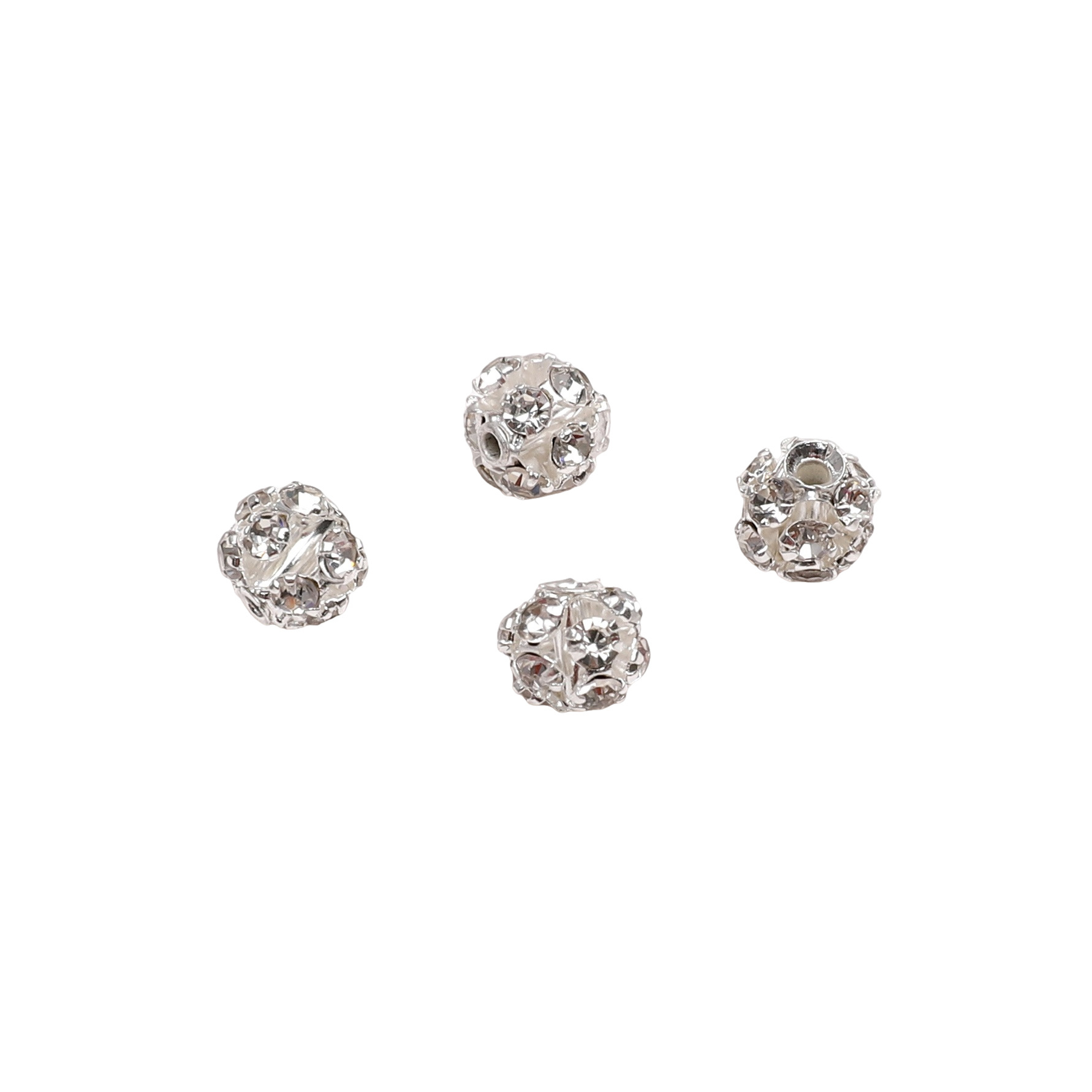 Silver white diamond Diameter is about 8mm, hole d