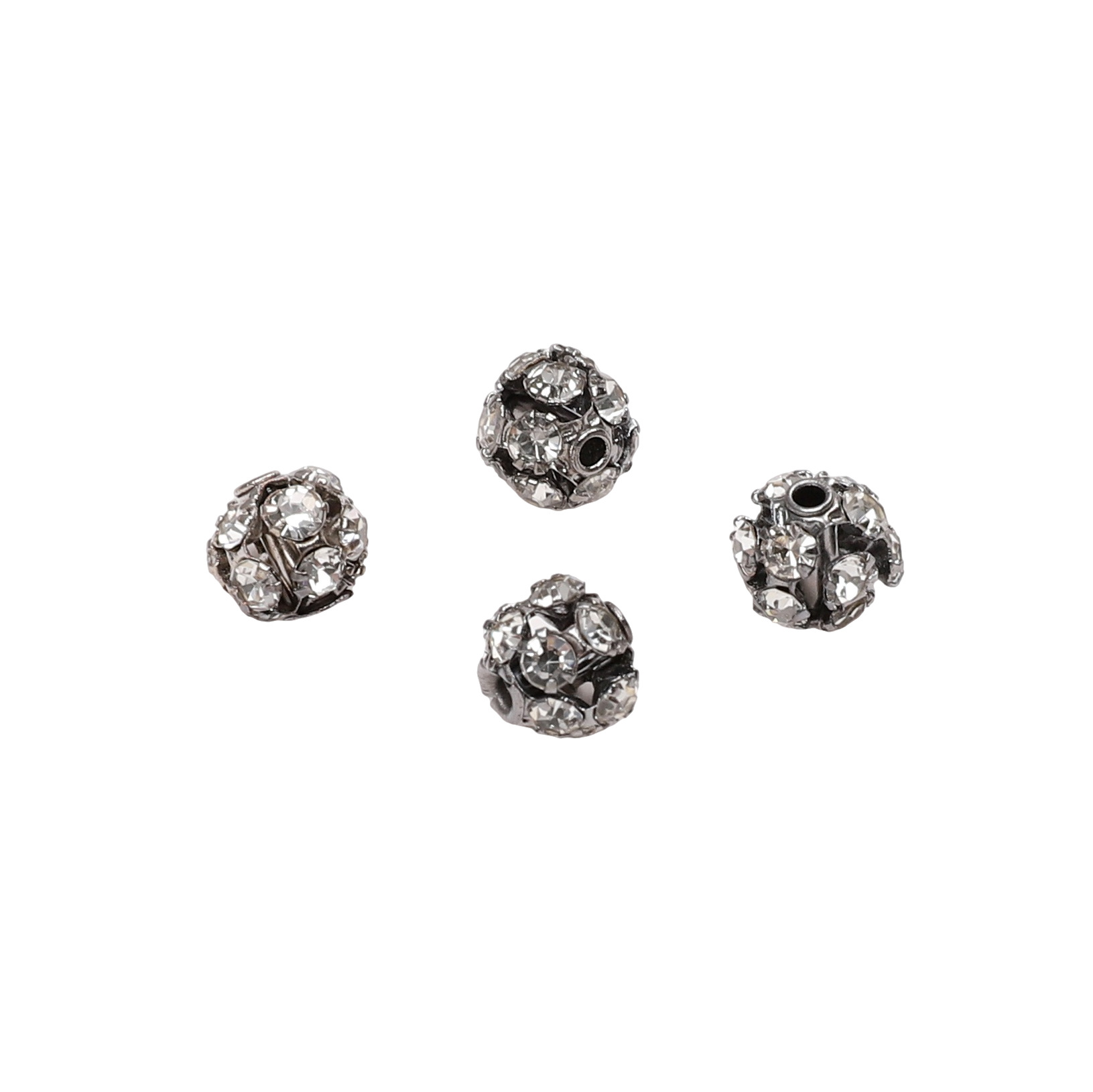 Gun black and white diamond Diameter is about 6mm,
