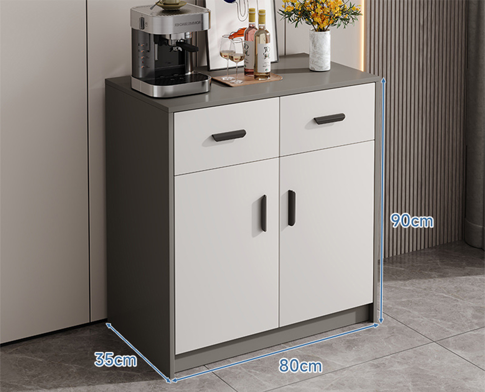 gray two doors two drawers 80cm