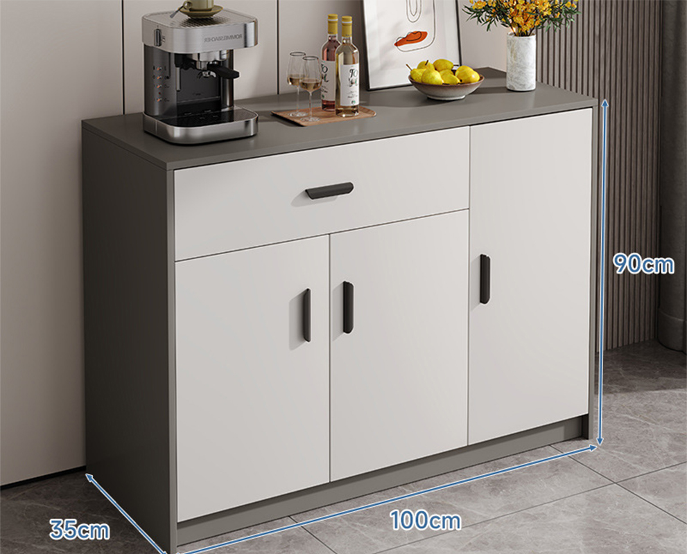 gray three doors one drawer 100cm