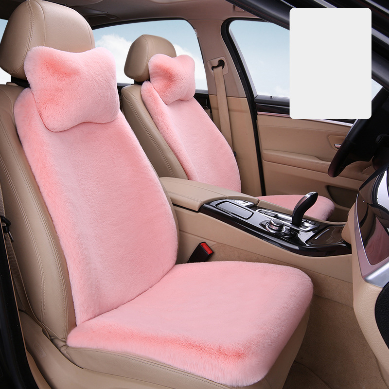 Leather pink driver and passenger   2 headrests