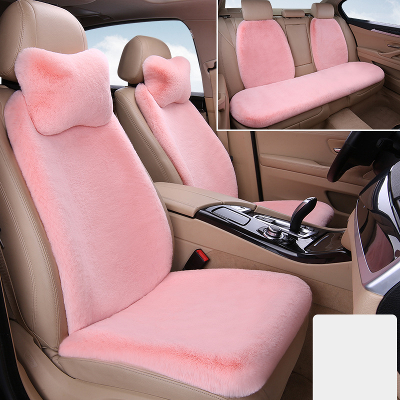 Leather pink car with five seats and nine-piece set