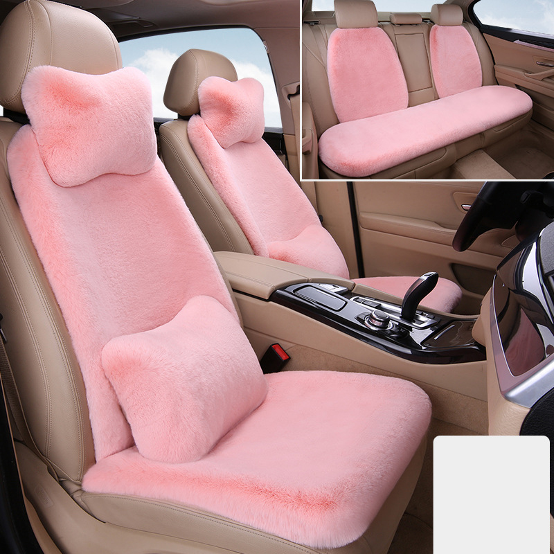 Leather pink car with five seats and 11-piece set