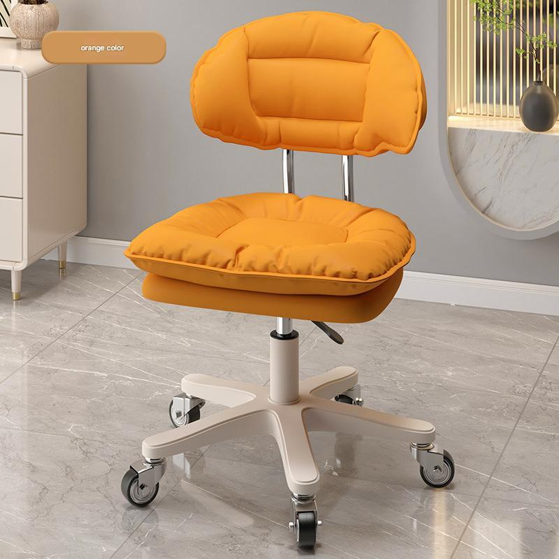 Orange with metal bearing wheels