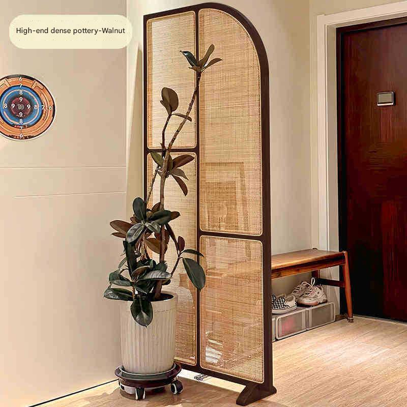 high style dense rattan walnut color