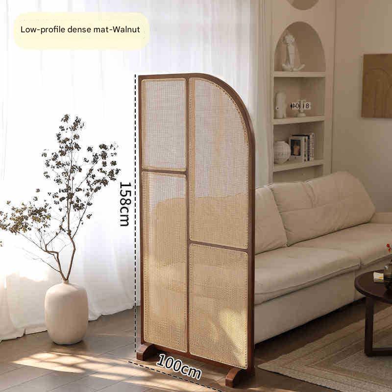 short dense rattan walnut color