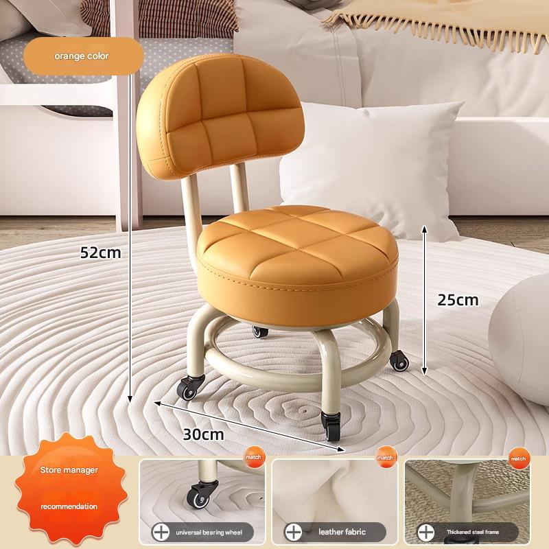 orange new caster with backrest