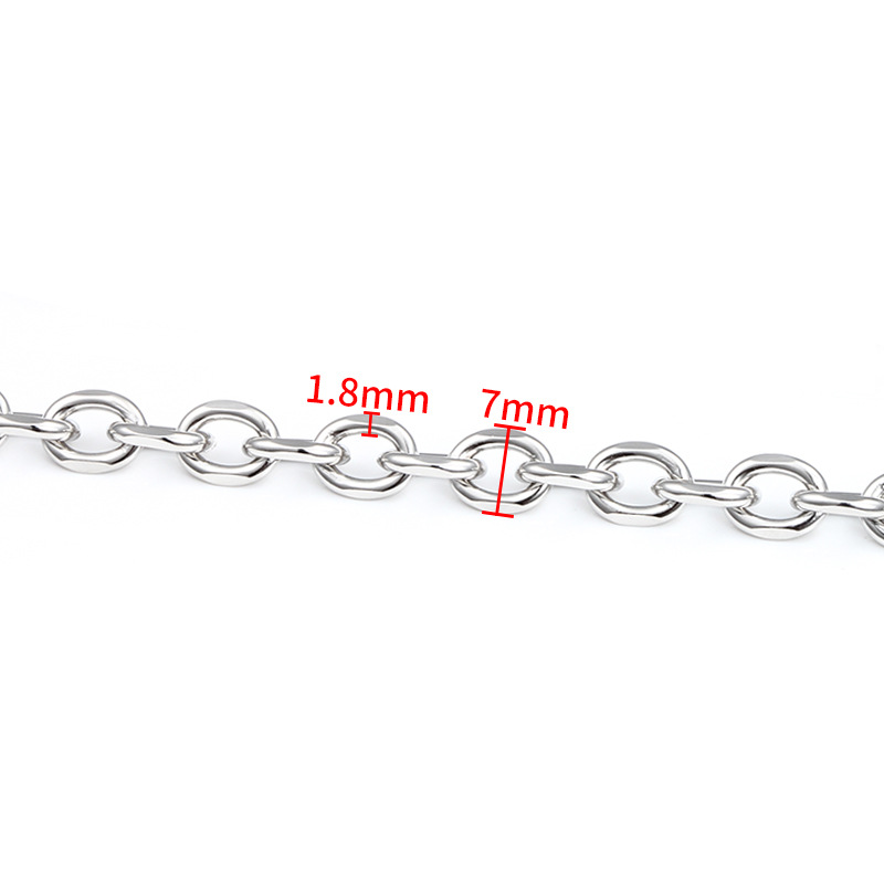 13:Steel color oval split chain 7mm
