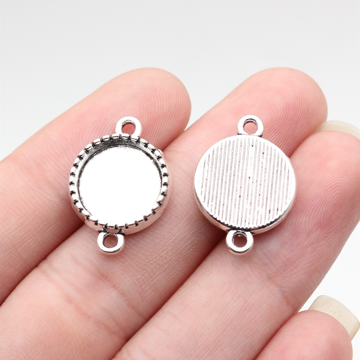 9:Outer diameter 21x15mm, inner diameter 12mm_ancient silver_b18135_w21-h24