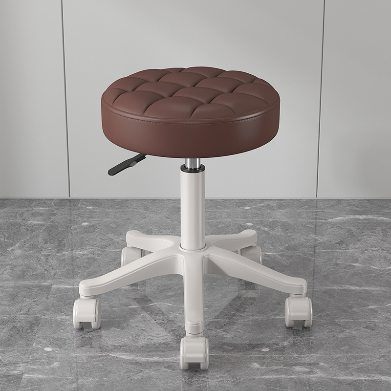 Pure white pulley Brown brown plaid surface