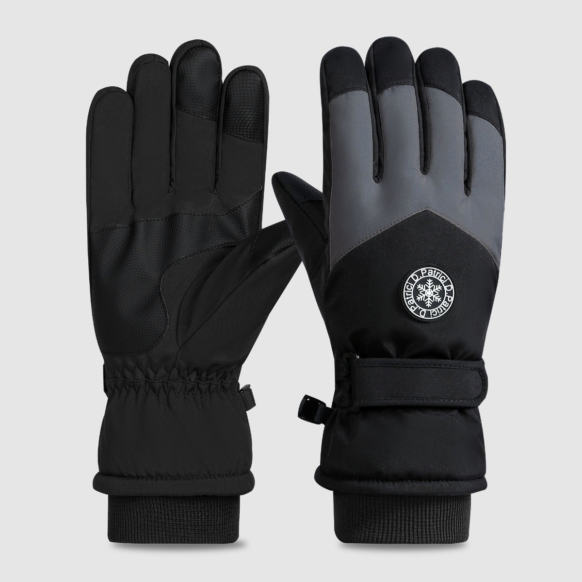 Ski-[round mark]-men's black with dark gray