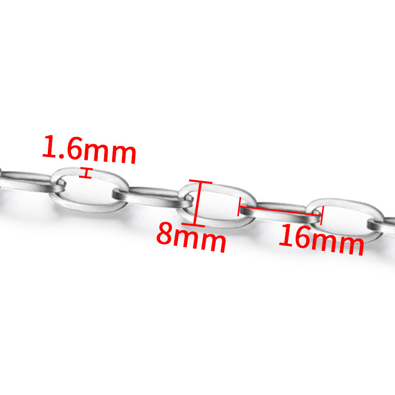 4:Steel square chain 1.6x8mm