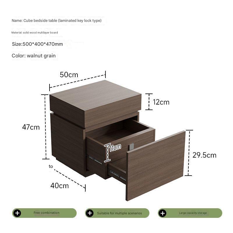 0.5m key lock walnut grain