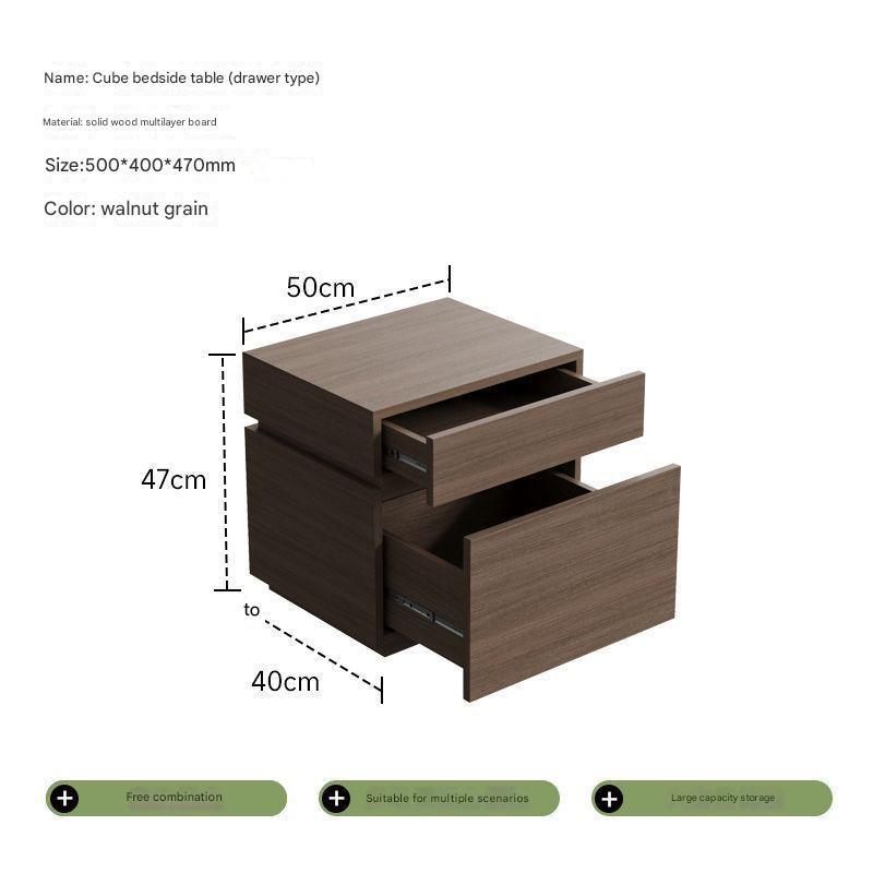 0.5m drawer walnut grain