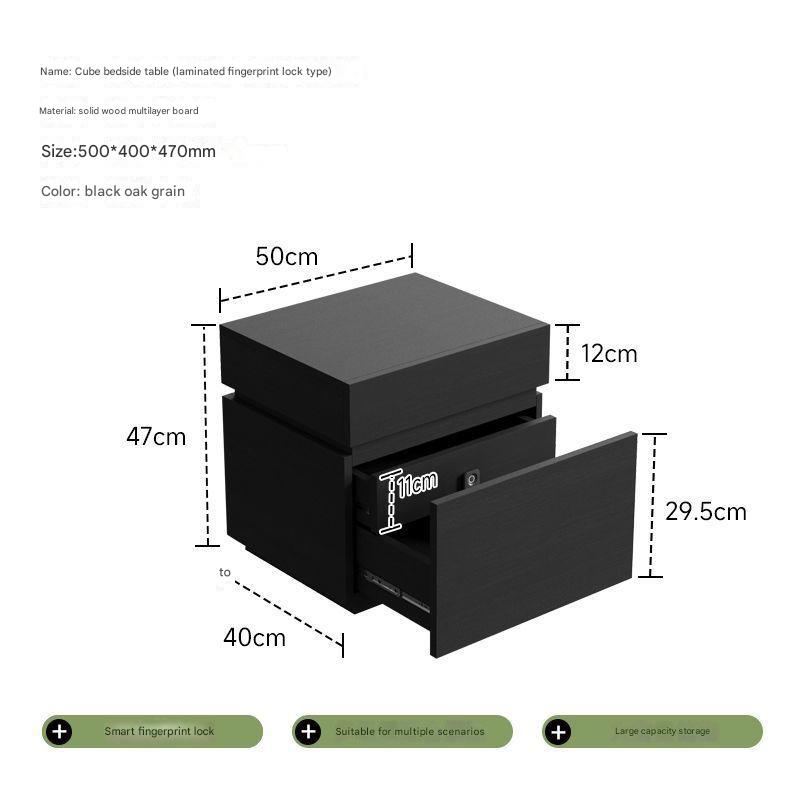 0.5m Fingerprint lock Black oak grain
