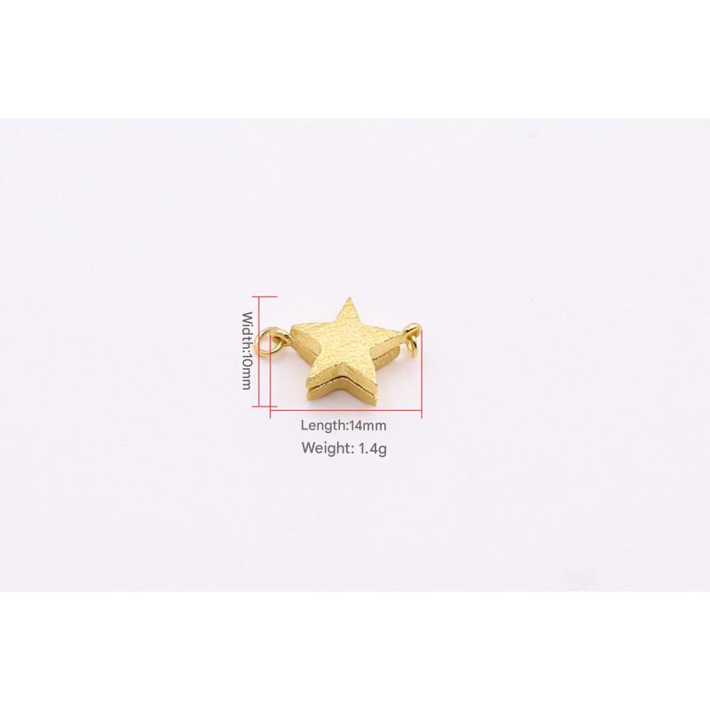 Five-pointed star silver-plated gold/unit