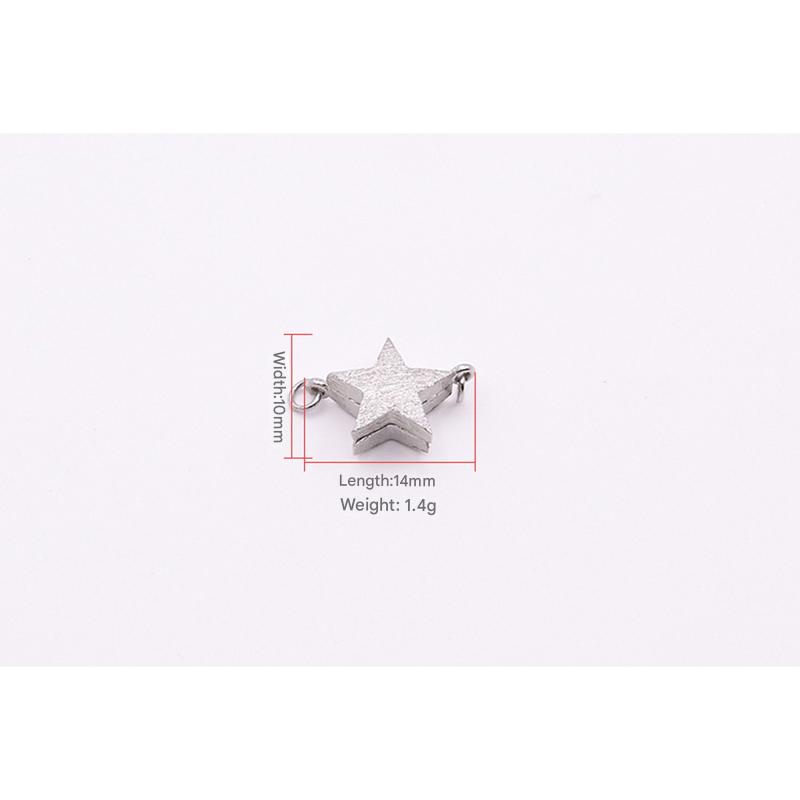 Five-pointed star silver plated platinum/one
